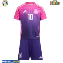 Deutschland Jamal Musiala #10 Auswärts Trikotsatz Kinder EM 2024 Kurzarm (+ Kurze Hosen)